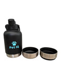 Pet IQ Smart Travel Bottle — Insulated Drink Bottle with Twist‑Apart Pet Bowl