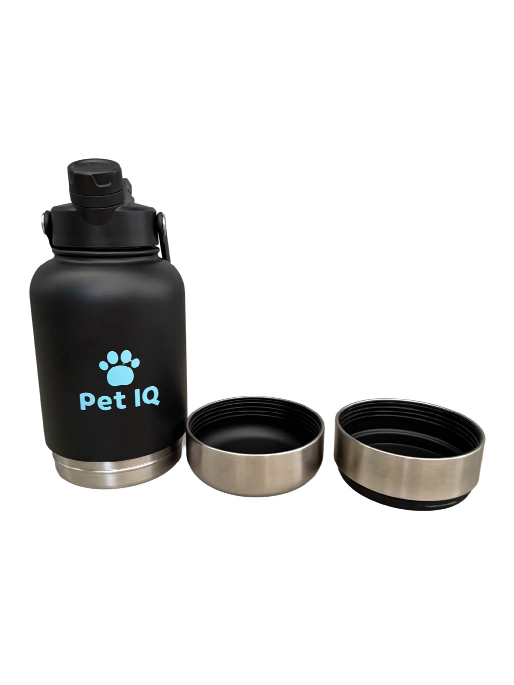 Pet IQ Smart Travel Bottle — Insulated Drink Bottle with Twist‑Apart Pet Bowl