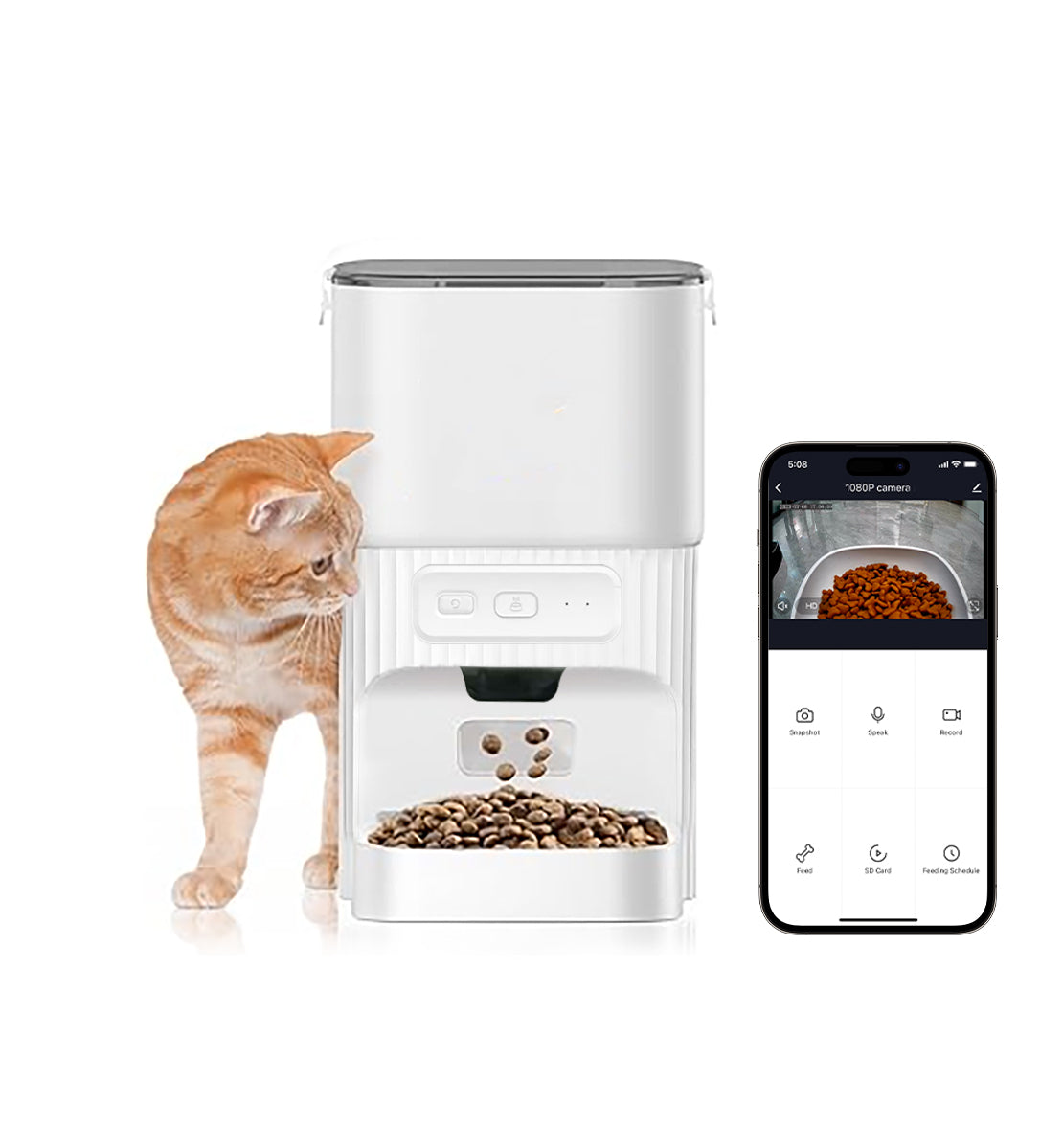 Pet IQ Smart Feeder — Automatic Pet Feeder with App Control & Built‑In Camera for Stress‑Free Mealtimes